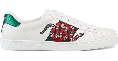 gucci snake embroidered patch|Gucci ace sneakers sale.